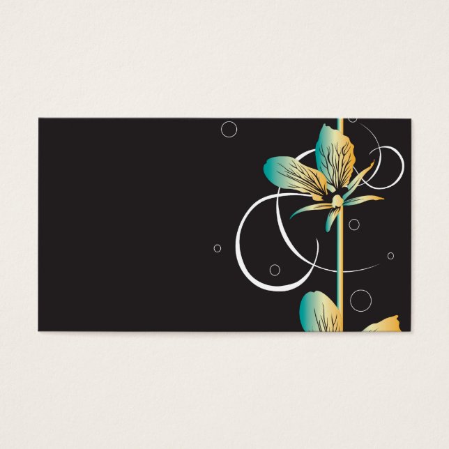 Tarjeta de perfil floral (Frente)