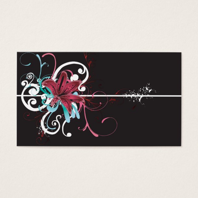 Tarjeta de perfil floral (Frente)