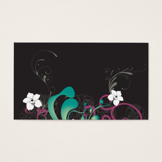 Tarjeta de perfil floral (Frente)