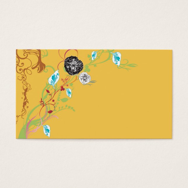 Tarjeta de perfil floral (Frente)