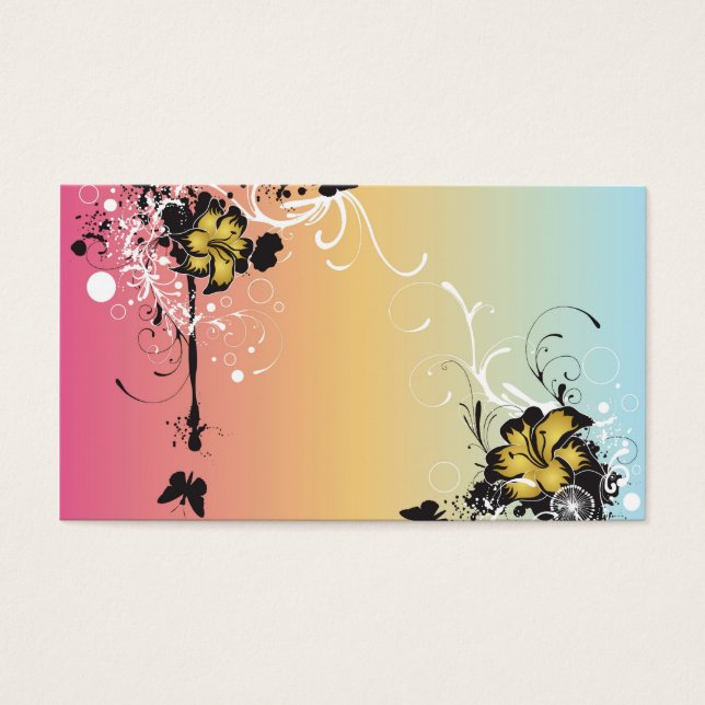 Tarjeta de perfil floral (Frente)