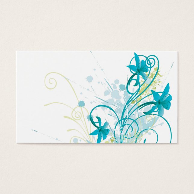 Tarjeta de perfil floral (Frente)