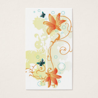 Tarjeta de perfil floral