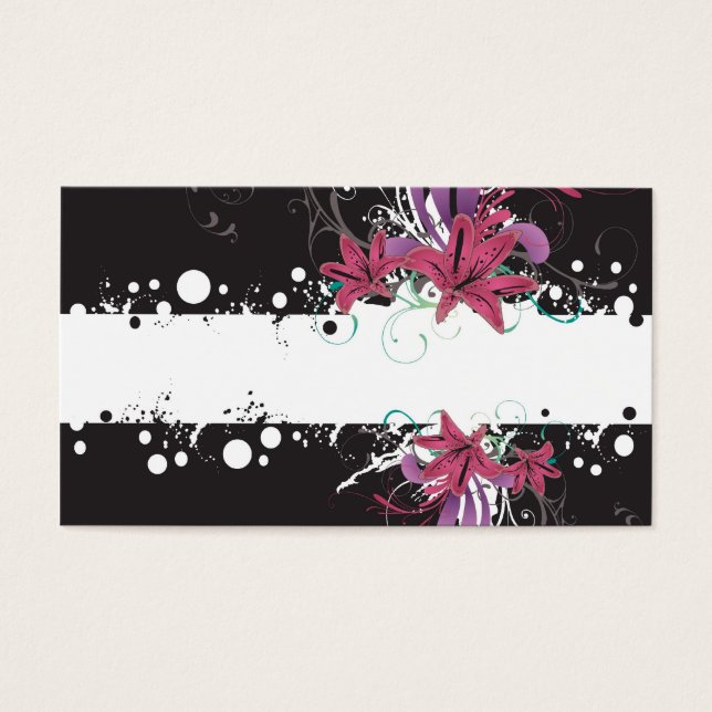 Tarjeta de perfil floral (Frente)