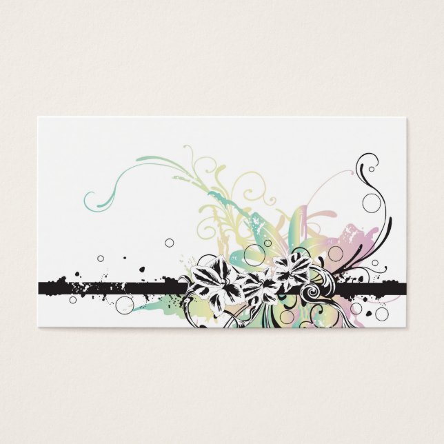 Tarjeta de perfil floral (Frente)