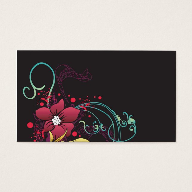Tarjeta de perfil floral (Frente)
