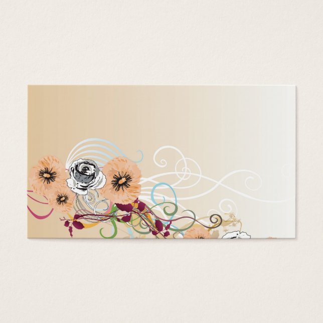 Tarjeta de perfil floral (Frente)