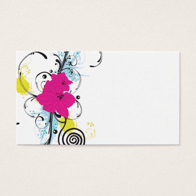 Tarjeta de perfil floral (Frente)