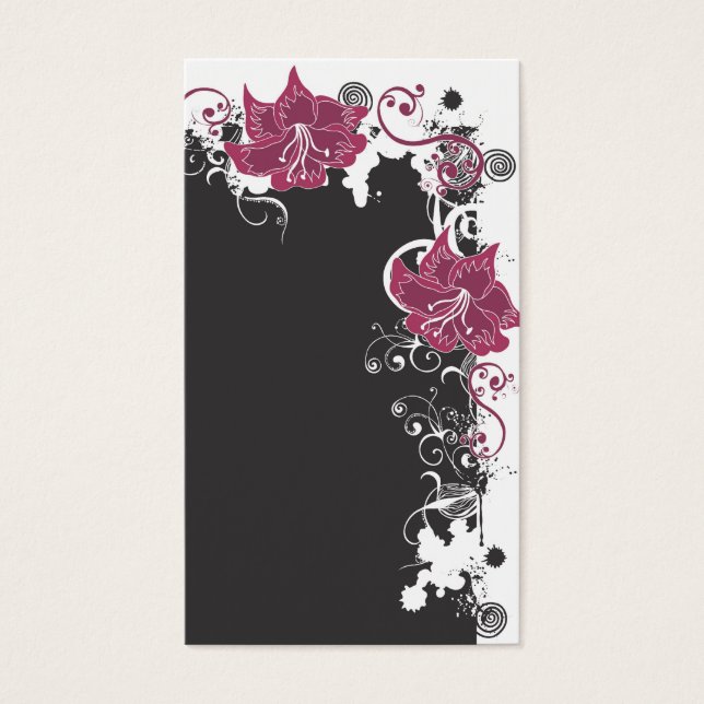 Tarjeta de perfil floral (Frente)
