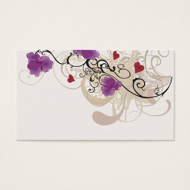 Tarjeta de perfil floral (Frente)