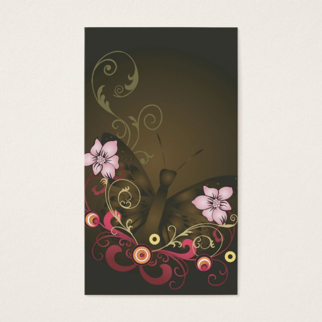 Tarjeta de perfil floral (Frente)
