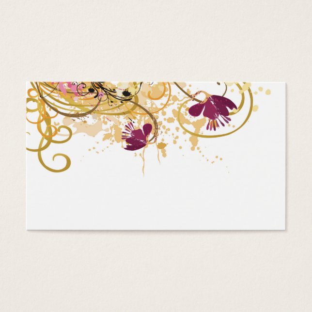 Tarjeta de perfil floral (Frente)