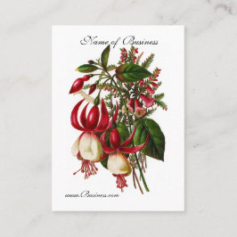 Tarjeta de perfil Floral roja vintage