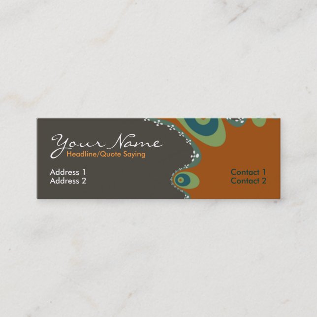 Tarjeta de perfil fractal terrestre (Anverso)