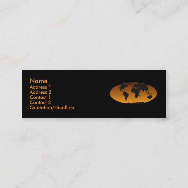 Tarjeta de perfil geográfico (Anverso)