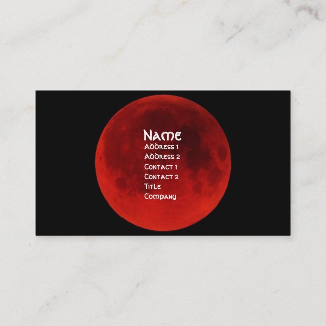 Tarjeta de perfil gótico de la luna de sangre (Anverso)