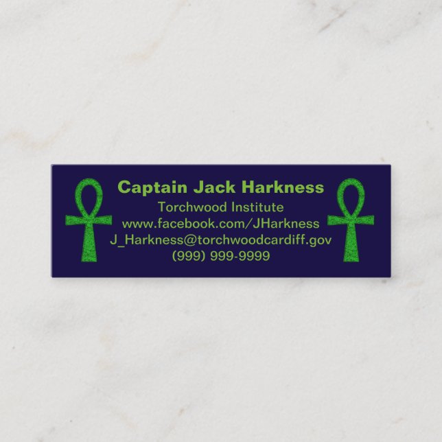 Tarjeta de perfil Green Ankh (Anverso)