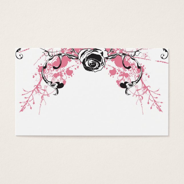 Tarjeta de perfil Grungy rosa (Frente)