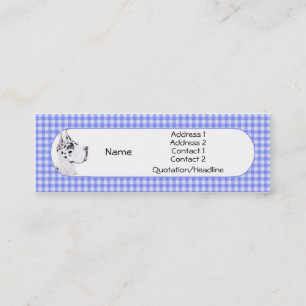 Tarjeta de perfil Harlequin Great Dane Blue Check