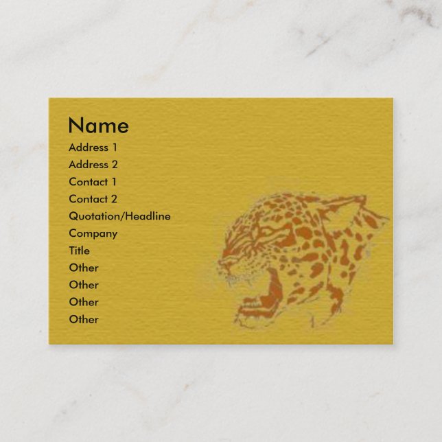 Tarjeta de perfil Leopard (Anverso)