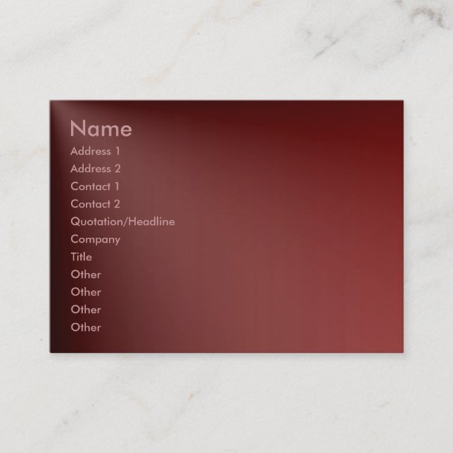 Tarjeta de perfil maroon (Anverso)