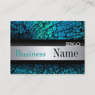 Tarjeta de perfil Metalizado apariencia Plata Negr