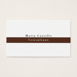 Tarjeta de perfil Minimalista blanco marrón elegan