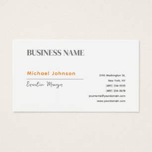 Tarjeta de perfil minimalista profesional única