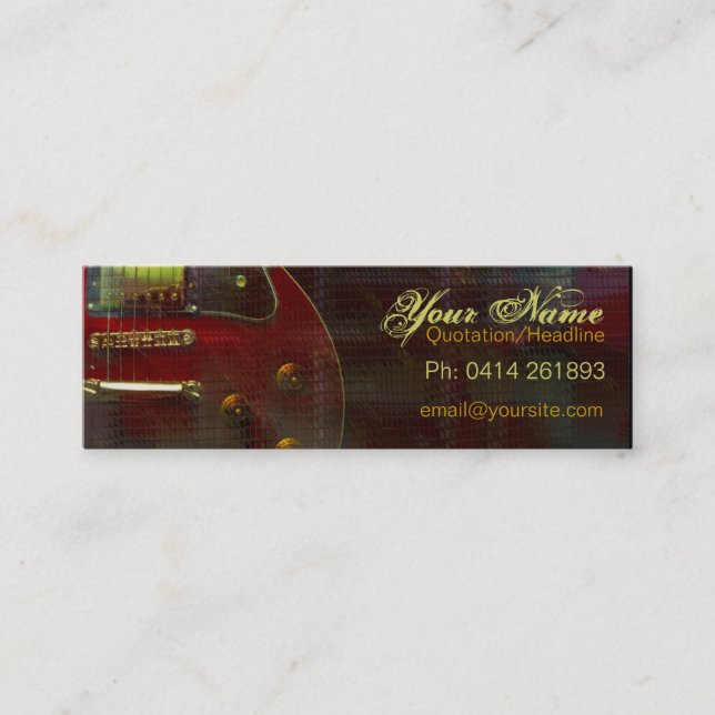 Tarjeta de perfil "miniRED" de GUITARRA (Anverso)