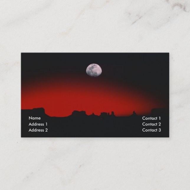 Tarjeta de perfil Moon Rise (Anverso)