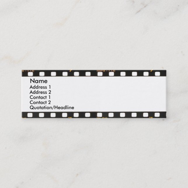 Tarjeta de perfil negativa (Anverso)