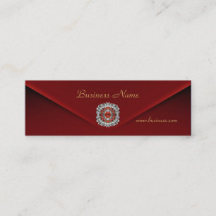 Tarjeta de Perfil Negocio Riqueza Terciopelo Rojo 