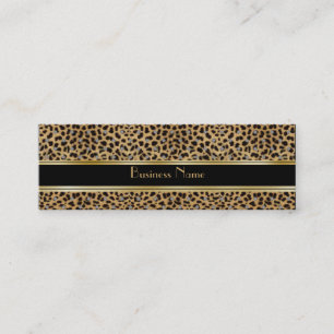 Tarjeta de Perfil Negocios Estampado Animal Dorado