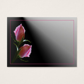 Tarjeta de perfil negra doble Rosa