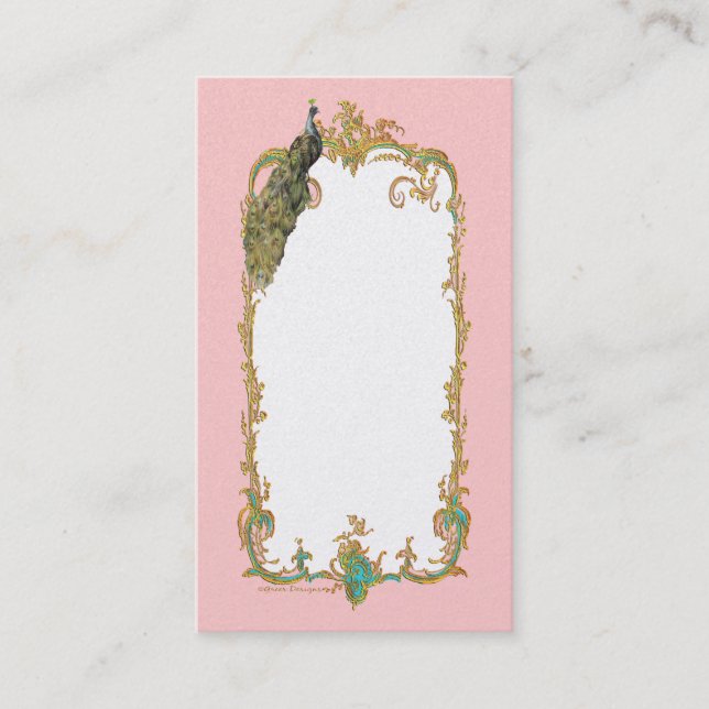 Tarjeta de perfil o de negocio de Peacock (Anverso)