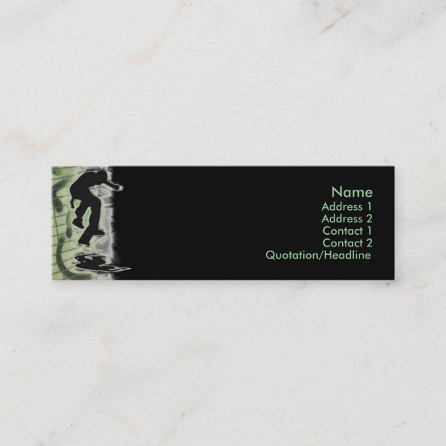 Tarjeta de perfil para patinadores (Anverso)