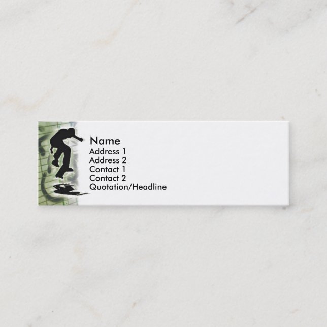 Tarjeta de perfil para patinadores (Anverso)