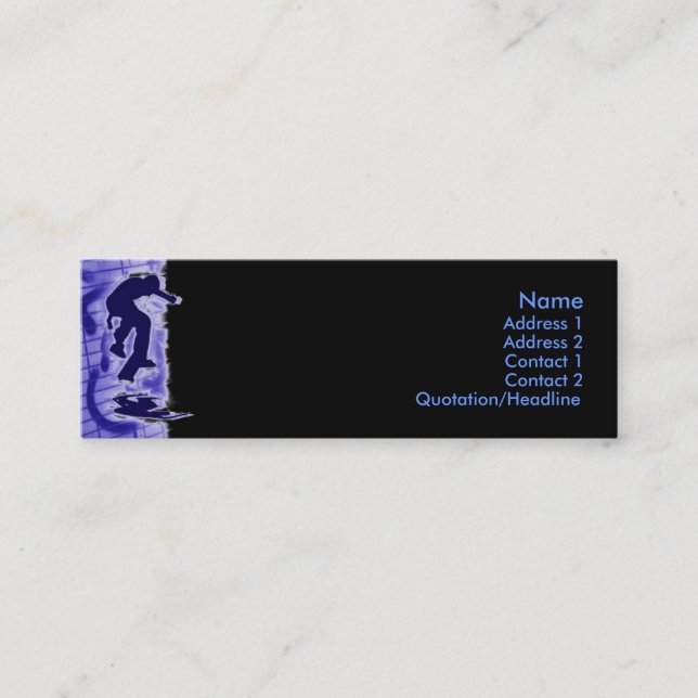 Tarjeta de perfil para patinadores (Anverso)