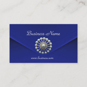 Tarjeta de perfil Perlas de terciopelo azul ricas