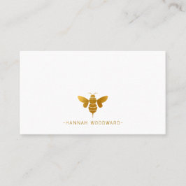 Tarjeta de perfil personalizada Metallic Gold Bee
