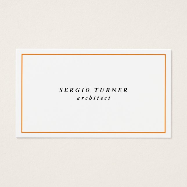 Tarjeta de perfil profesional Minimalista (Frente)