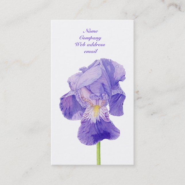 Tarjeta de perfil Purple Iris (Anverso)