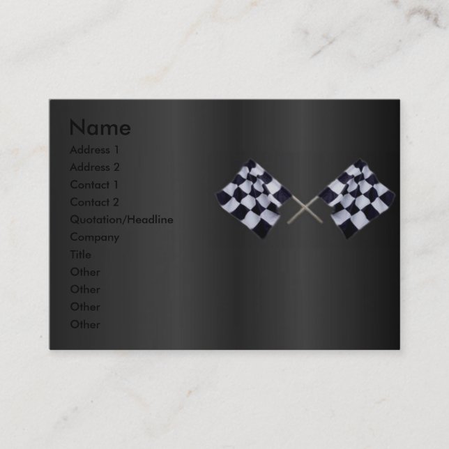 Tarjeta de perfil Race Flag (Anverso)
