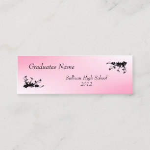 Tarjeta de perfil rosa elegante