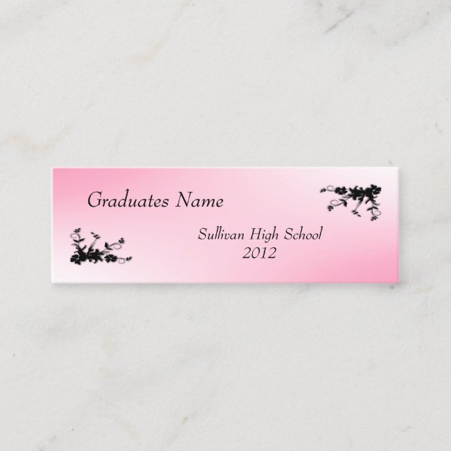 Tarjeta de perfil rosa elegante (Anverso)