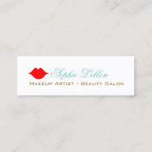 tarjeta de perfil simple de labios rojos para arti