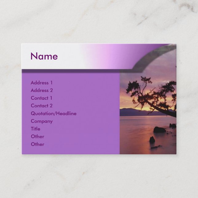 Tarjeta de perfil Sunset (Anverso)