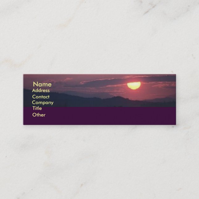 Tarjeta de perfil Sunshine (Anverso)