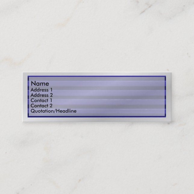 Tarjeta de perfil transparente de obturador azul (Anverso)