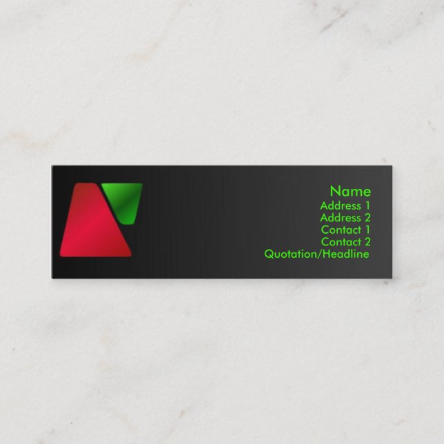 Tarjeta de perfil Trapezoide (Anverso)
